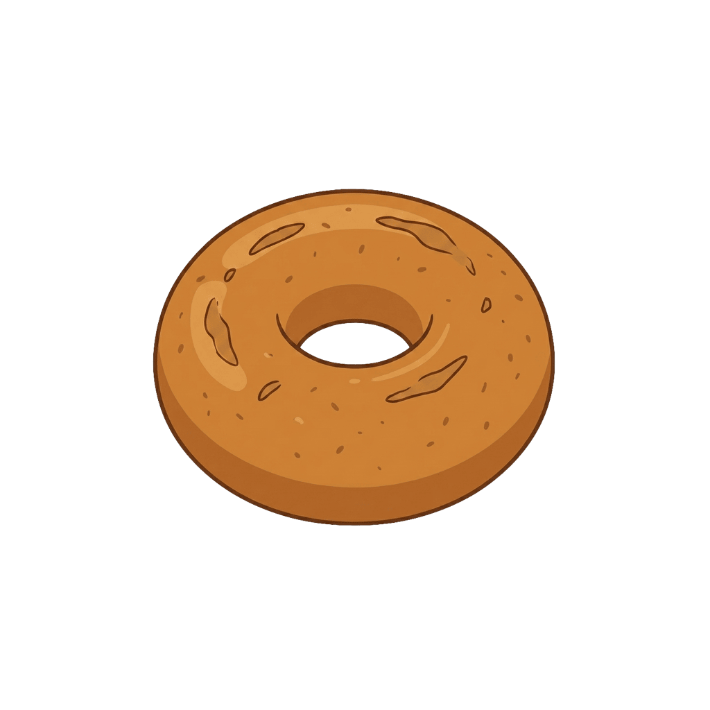 Bagel: 264 kcal (1105 kJ), Bílkoviny 10.56g, Sacharidy 52.38g, Tuky 1.32g na 100g