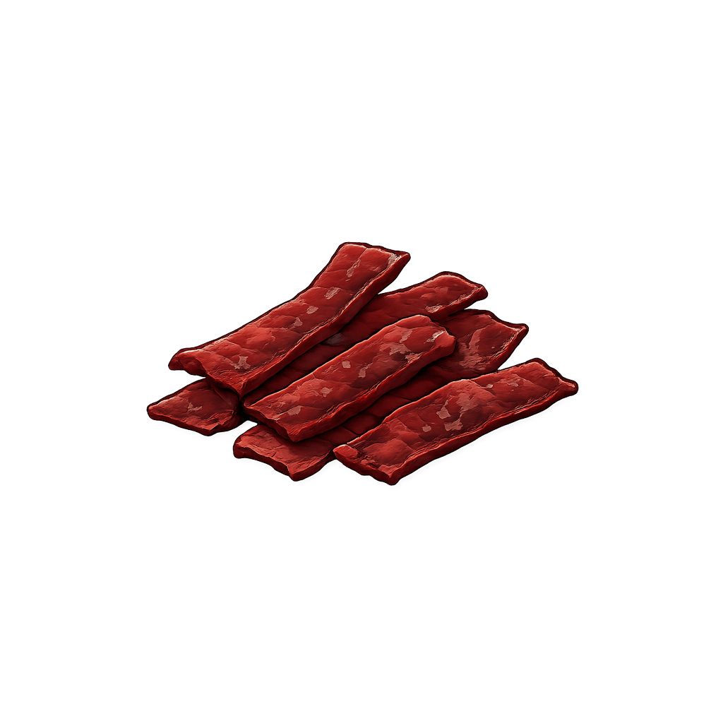 Beef jerky (tørret oksekød)