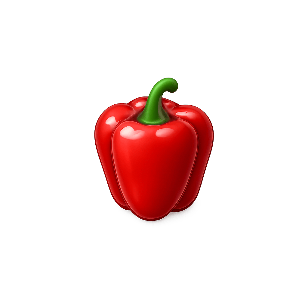 Paprika (punainen, raaka): 26 kcal (109 kJ), Proteiini 0.99g, Hiilihydraatit 6.03g, Rasva 0.3g per 100g