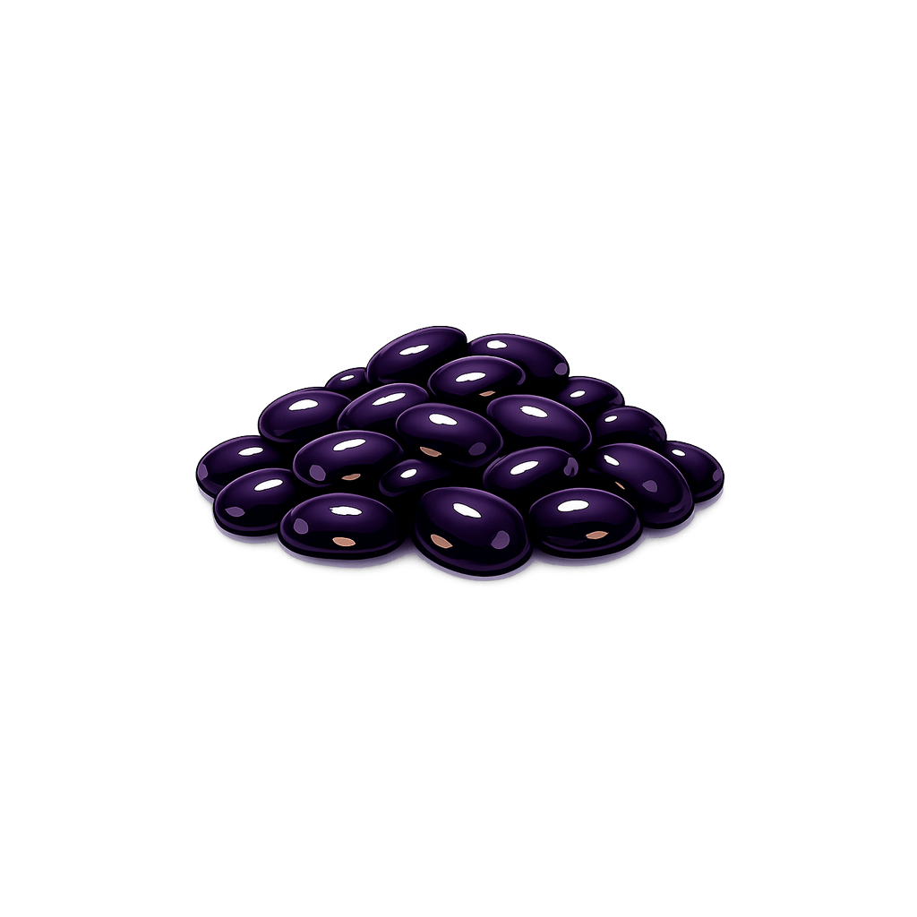 Black Beans (Cooked): 132 kcal (552 kJ), Protein 8.86g, Carbs 23.71g, Fat 0.54g per 100g
