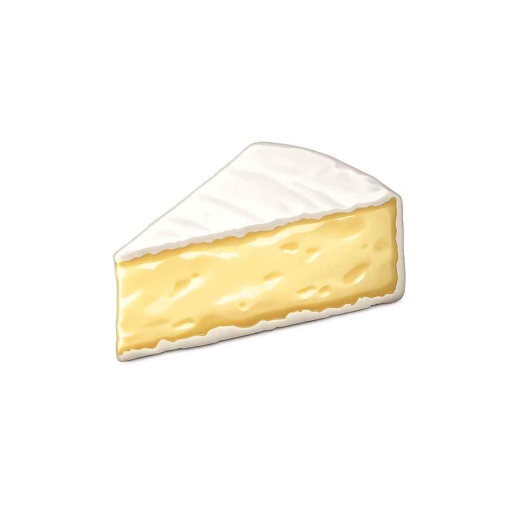 Brieost: 334 kcal (1397 kJ), Protein 20.75g, Kulhydrater 0.45g, Fedt 27.68g per 100g