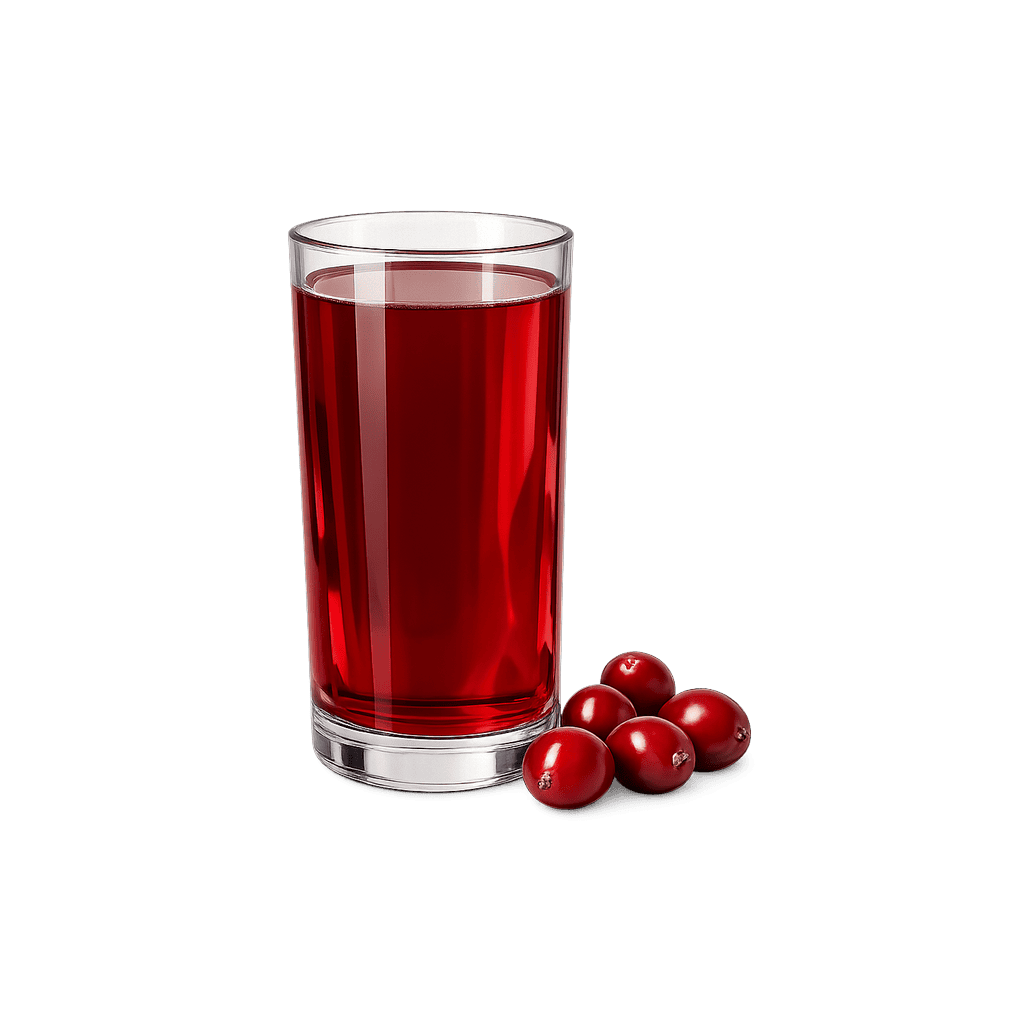 Sok żurawinowy (niesłodzony): 46 kcal (192 kJ), Białko 0.39g, Węglowodany 12.2g, Tłuszcz 0.13g na 100g