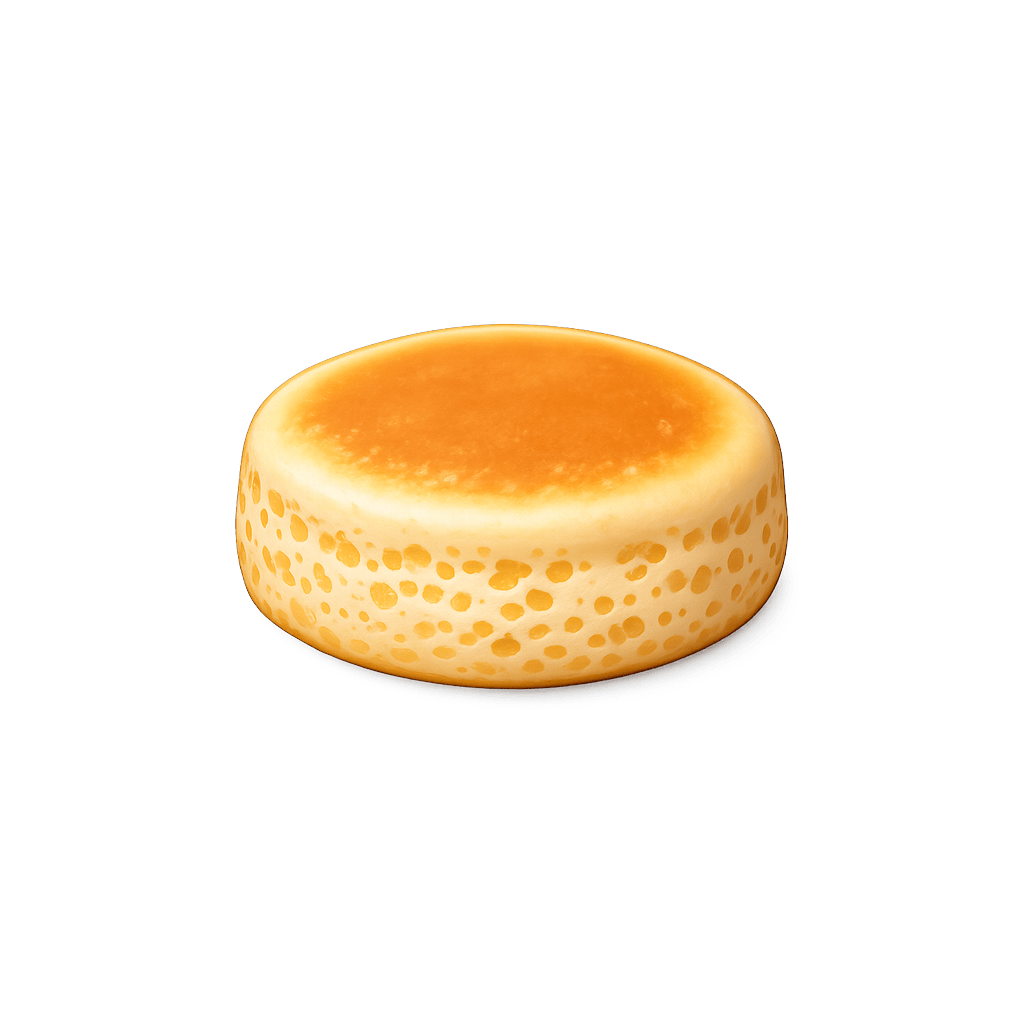 Anglický muffin: 227 kcal (950 kJ), Bielkoviny 8.87g, Sacharidy 44.17g, Tuky 1.69g na 100g