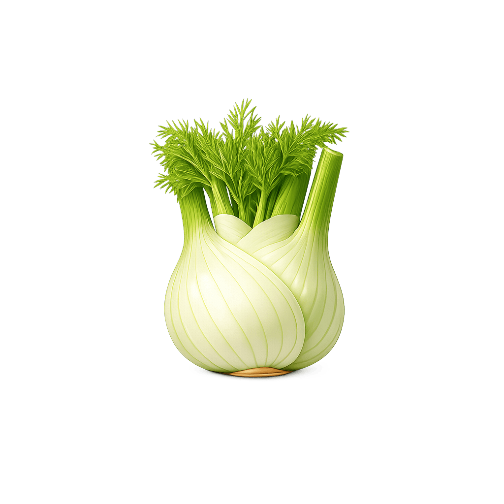 Fennel (Raw): 31 kcal (130 kJ), Protein 1.24g, Carbs 7.3g, Fat 0.2g per 100g