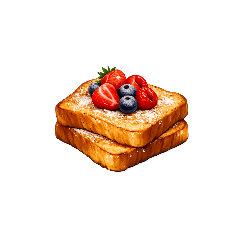 Francouzský toast (žemlovka): 213 kcal (891 kJ), Bílkoviny 7.4g, Sacharidy 32.1g, Tuky 6.1g na 100g
