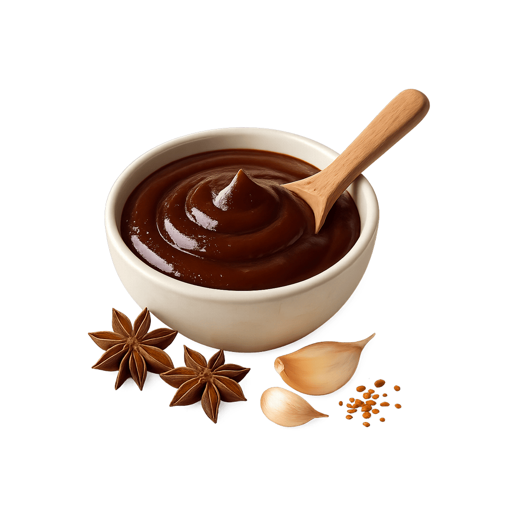 Hoisin omáčka: 220 kcal (920 kJ), Bielkoviny 3.31g, Sacharidy 44.08g, Tuky 3.39g na 100g