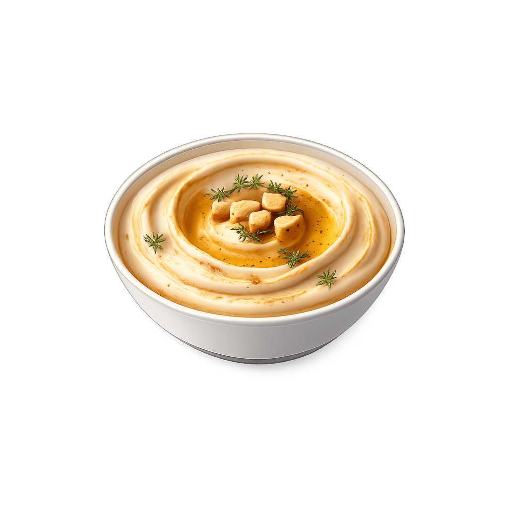 Hummus: 237 kcal (992 kJ), Protein 7.78g, Kolhydrater 15g, Fett 17.82g per 100g