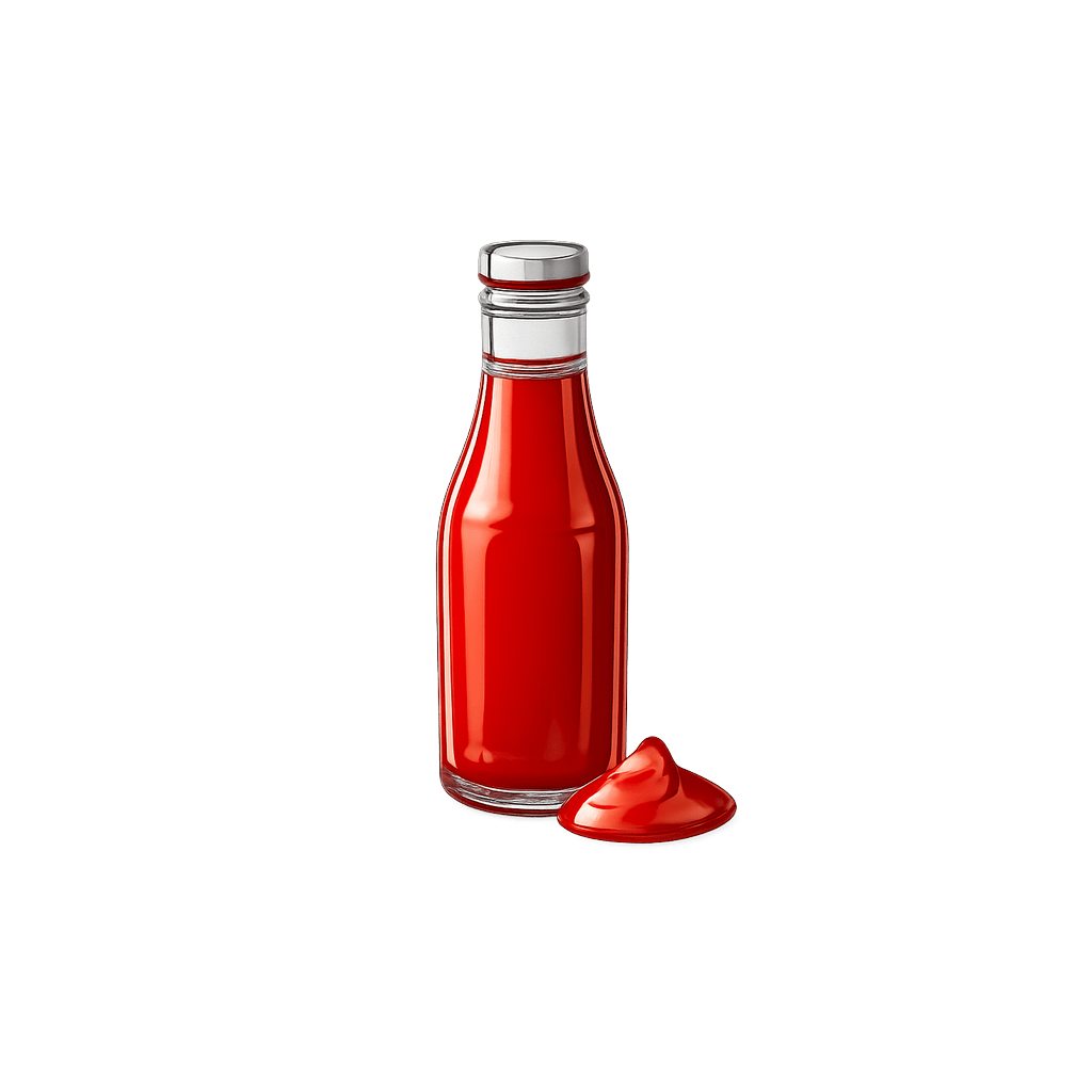 Ketchup: 101 kcal (423 kJ), Protein 1.04g, Kohlenhydrate 27.4g, Fett 0.1g pro 100g