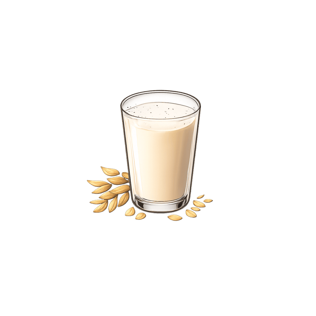 Hafermilch (ungesüßt): 48 kcal (201 kJ), Protein 0.8g, Kohlenhydrate 5.1g, Fett 2.75g pro 100g