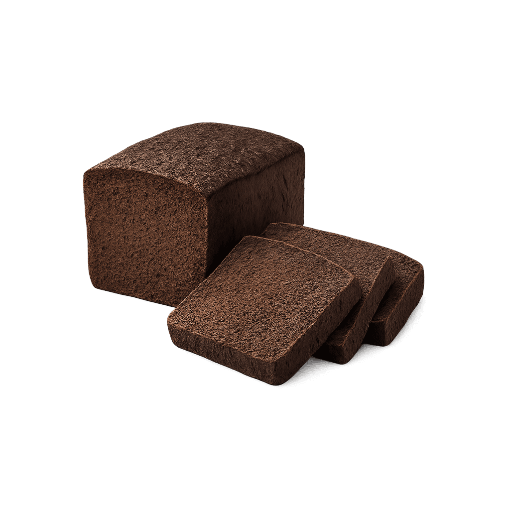 Pumpernickel: 250 kcal (1046 kJ), Protein 8.7g, Carbs 47.5g, Fat 3.1g per 100g