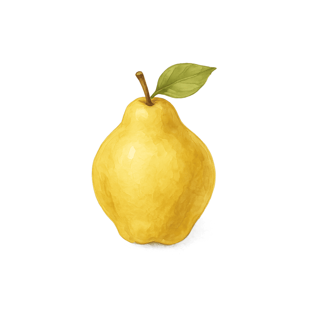 Quince:  kcal (0 kJ), Protein g, Carbs g, Fat g per 100g