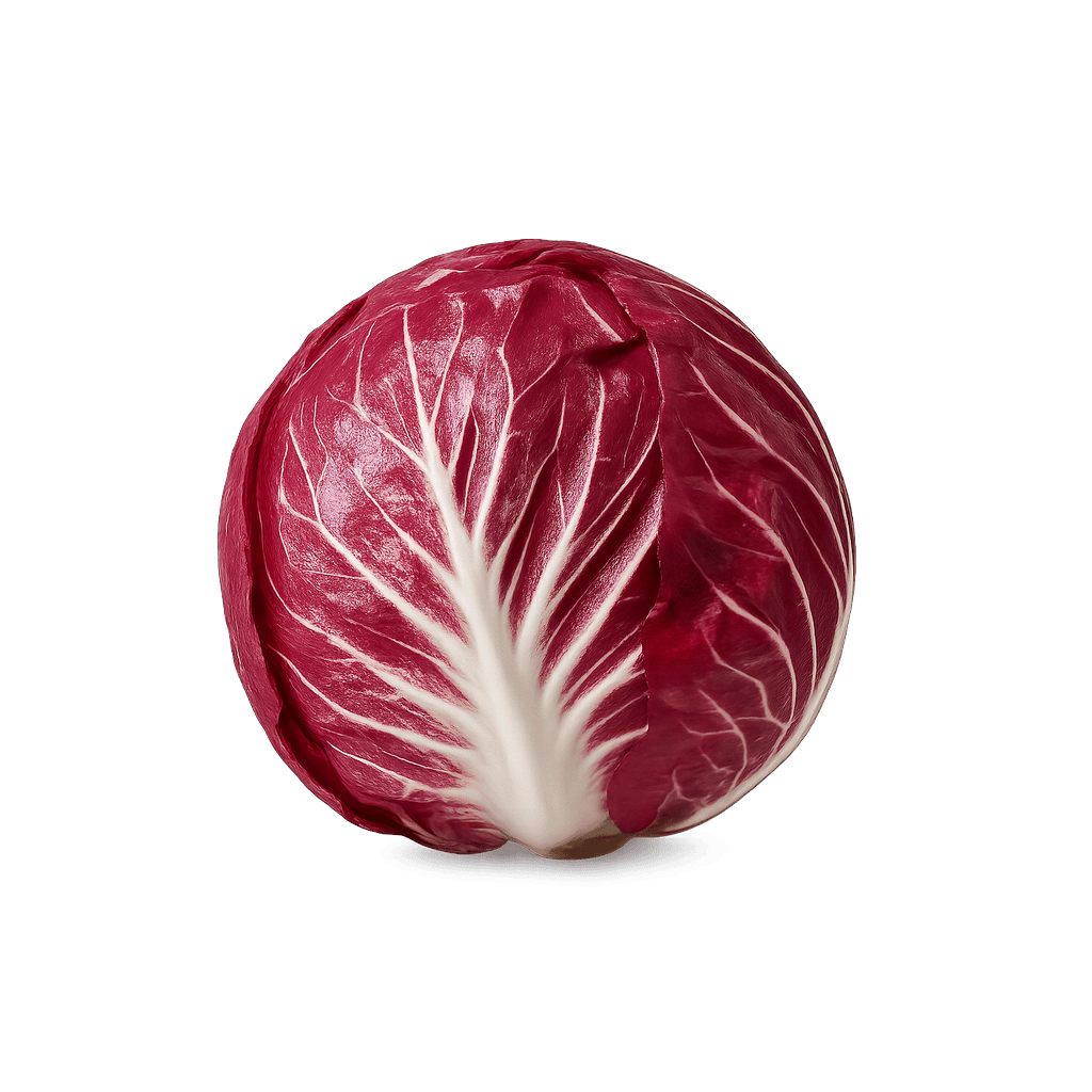 Radicchio: 23 kcal (96 kJ), Protein 1.43g, Kohlenhydrate 4.48g, Fett 0.25g pro 100g