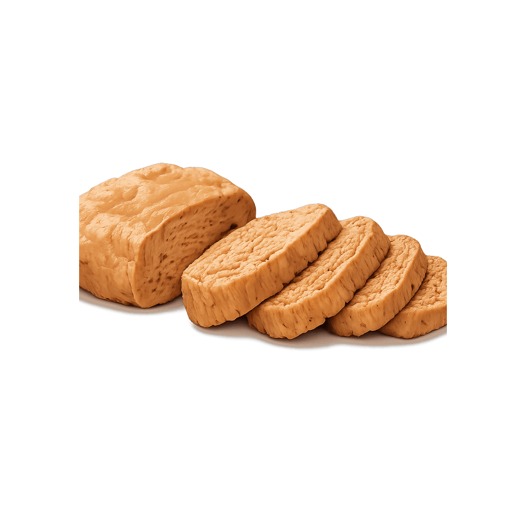 Seitan (vehnägluteeni): 370 kcal (1548 kJ), Proteiini 75.16g, Hiilihydraatit 13.79g, Rasva 1.85g per 100g
