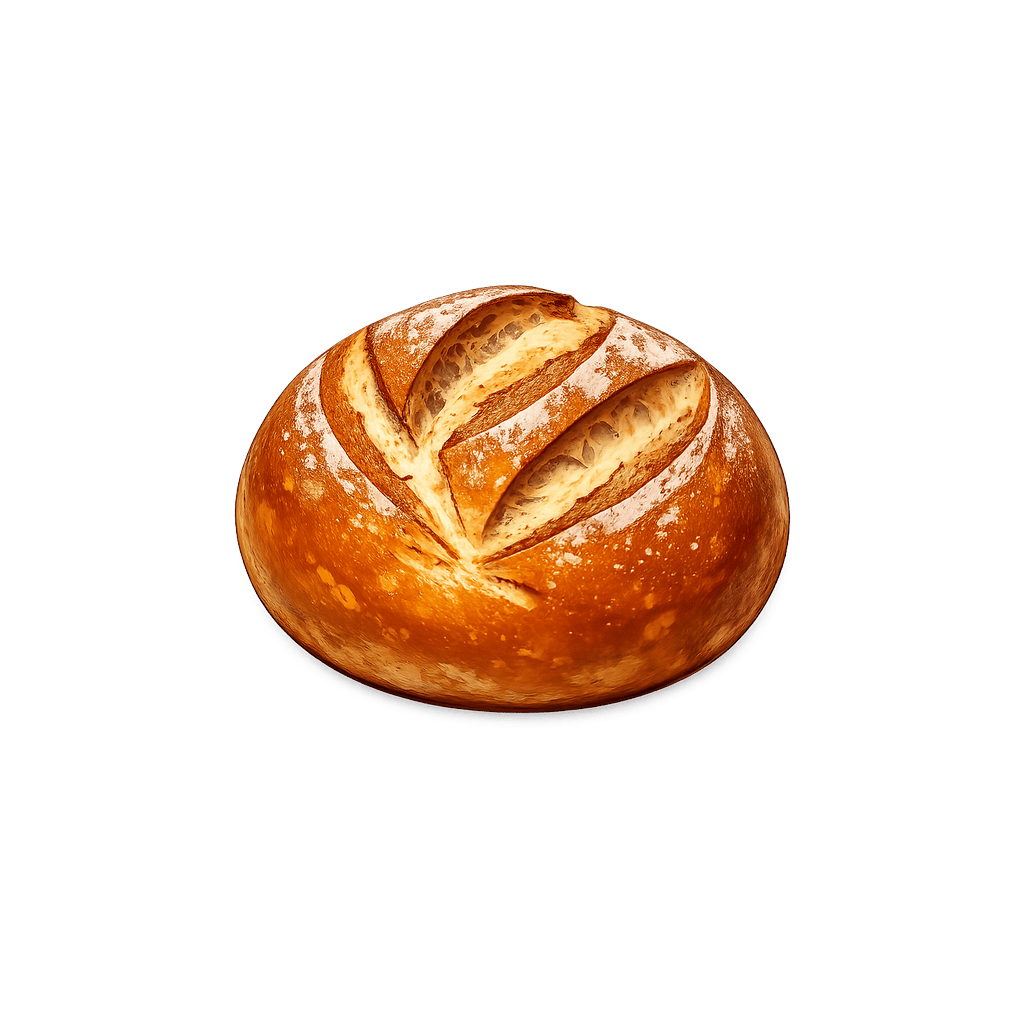 Surdejsbrød: 272 kcal (1138 kJ), Protein 10.75g, Kulhydrater 51.9g, Fedt 2.42g per 100g