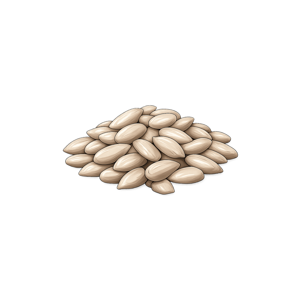 Sunflower Seeds (Dried): 584 kcal (2443 kJ), Protein 20.78g, Carbs 20g, Fat 51.46g per 100g