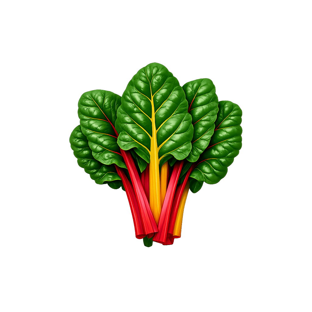 Swiss Chard (Raw): 19 kcal (79 kJ), Protein 1.8g, Carbs 3.74g, Fat 0.2g per 100g