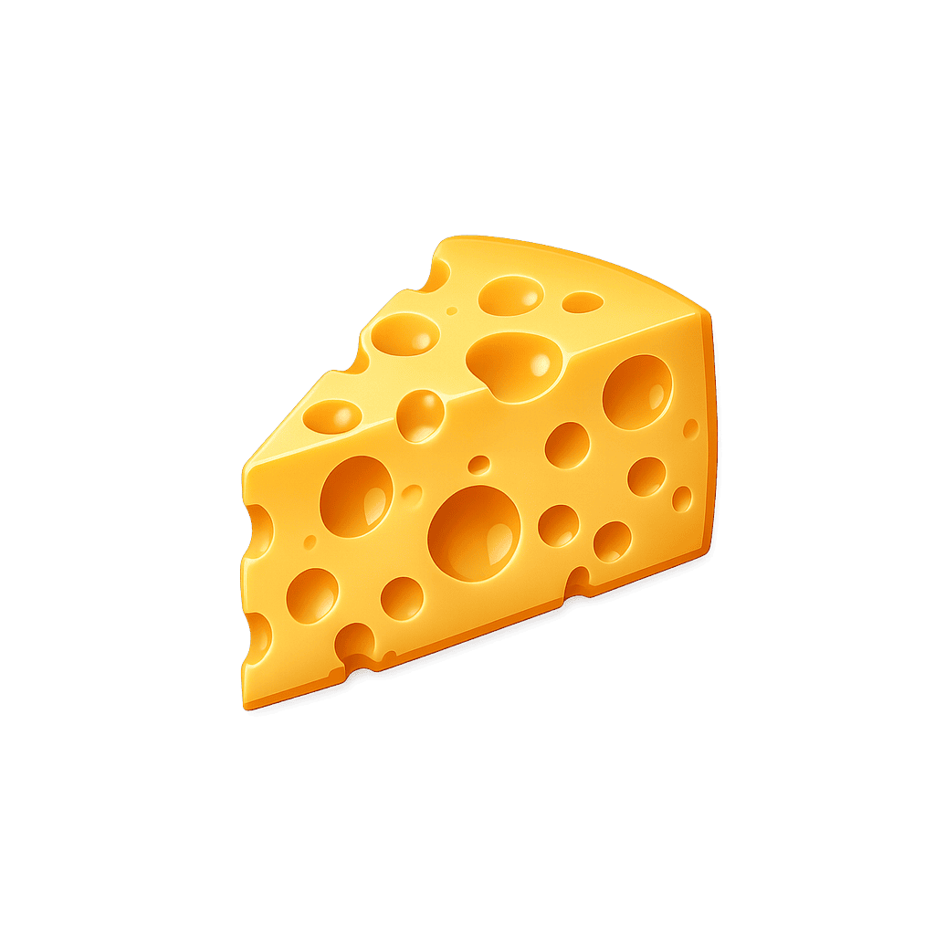 Emmentaler (schweizerost): 393 kcal (1644 kJ), Protein 26.96g, Kolhydrater 1.44g, Fett 30.99g per 100g